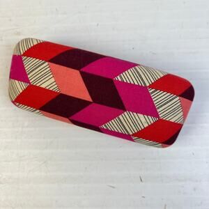 Vera Bradley Eyeglass Hard Case Bohemian Chevron Pink Purse Accessory Preppy